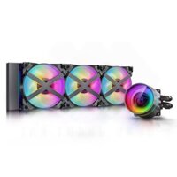 Deepcool Castle 360EX RGB AIO Liquid CPU Cooler – 360mm Radiator, ARGB, Anti-Leak Tech Inside, TR4 and AM4 Compatible