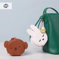 Deeptbhand  Ví đựng tiền xu hình thỏ hoạt hình Túi đựng tai nghe dễ thương Mặt dây chuyền Móc chìa khóa Kawaii đáng yêu Túi lưu trữ Mini đa chức năng Quà tặng nhỏ Đẹp