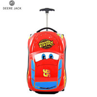 Deere JACK Hành Lý Trẻ Em Xe Hoạt Hình 18 inch Du Lịch Lên Máy Bay spinner Có Thể Gắn Hộp Xe Đẩy 3D