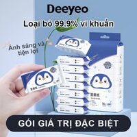 Deeyeo Bộ Túi Khăn Giấy Ướt Lau Nhà Vệ Sinh Riêng Tư Tiện Dụng Cho Nam