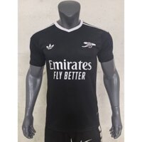 Defoot 24 arsenal thủ môn áo đen câu lạc bộ bóng đá huấn luyện jersey plus size nam áo ngắn tay áo t-shirt đường phố giản dị