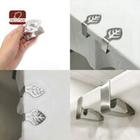 DEGTNB 10 Chiếc Kim Loại Hình Lá Khăn Trải Bàn Kẹp Khách Sạn Bàn Ăn Bao Đựng Kẹp