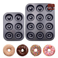DEGTNB -1/2 Cái Chảo Donut 6/12 Lưới Thép Carbon Donut Khuôn Chống Dính Khay Nướng Bánh Ngay Cả Phân Phối Nhiệt Bánh rán Chảo Cho Nhà Bếp Gia Đình