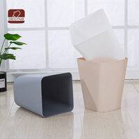 DEGTNB Giỏ Rác Nhỏ Thùng Rác Dung Tích Lớn Màu Trơn Dễ Dàng Vệ Sinh