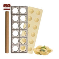 DEGTNB Tortellini Maker Khuôn ép Cán Pin Bộ Dụng cụ làm bánh mì ống chuyên nghiệp Bánh bao Pelmeni Pierogi Potsticker Ravioli Stamp Kit