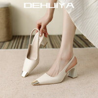 DEHUIYA Giày Cao Gót nữ Mũi Nhọn giày nữ SANDAL Dễ dàng phối đồ Tiện dụng Lịch lãm Kiểu dáng độc đáo FGL2430OZ5 13Z240325