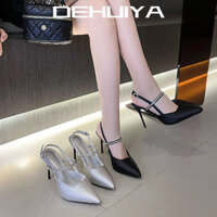 DEHUIYA Giày Cao Gót nữ Mũi Nhọn giày nữ SANDAL Độc đáo Đẹp mắt Tiện lợi Chống thấm nước FGL2450JQL 20Z240514