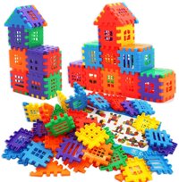 DEJUN Plastic Blocks Toys, Kids Building Blocks Set, Construction Play Board Building Blocks Recreational Educational Conventional Toys Gift for To...