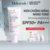 DEleventh Kem chống nắng cách ly 50g SPF 50 + PA + + + Kem chống nắng làm trắng da mặt Kem chống nắng toàn thân