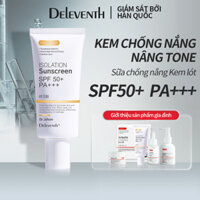 DEleventh Kem chống nắng cách ly 50g SPF 50 + PA + + Kem chống nắng làm trắng da mặt Kem chống nắng toàn thân