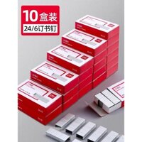 Deli 0012 Kim bấm phổ thông 24/6 cho máy dập giấy 25 trang, kim bấm số 12 tiêu chuẩn bằng thép không gỉ