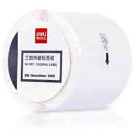 Deli 1 Roll Label Paper White Price Tag Paper Supermarket Grocery Shops Paper Stickers for Label Printer