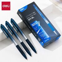Deli 12 Cái / hộp Bút Bi Xanh Đen Bút Mực Viết Mịn Trường Văn Phòng Cung Cấp