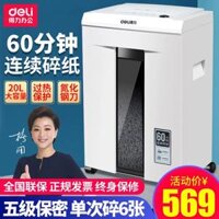 Deli 9912 shredder thương mại lăm-tiếng ồn thấp văn phòng nhà điện hạt file shredder shredder bí mật công suất cao