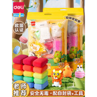Deli Đất Sét Siêu Nhẹ Đất Sét Đóng Gói An Toàn Cho Trẻ Em Mầm Non Đất Sét Nhựa Đặc Biệt Gói Nạp Lớn 12 Màu 24 Màu 36 Màu Chất Liệu DIY Không Dính Bộ Dụng Cụ Cho Học Sinh Tiểu Học Đồ Chơi