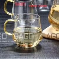 DELI GPB57 - Ly Thủy Tinh Chịu Nhiệt Delisoga Borosilicate Lexington Coffee Cup Glass 420ml | Thủy Tinh Cao Cấp