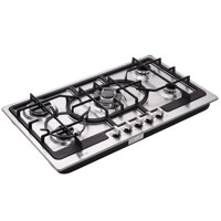 Deli-Kit 34 inch Gas Cooktop Dual Fuel Sealed 5 Burners Stainless Steel drop-In Gas Hob DK258-A04 Gas Cooker