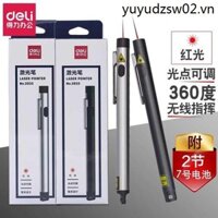 Deli Laser Bút Đèn Đỏ Điện Tử PPT Nói Con trỏ Bút Hội Nghị Giảng Dạy Giáo Viên Bút Sử Dụng Văn Phòng