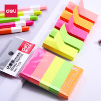 Deli Mini Dài ghi chú ghi chú dán dấu trang dễ thương ins Hàn Quốc thanh huỳnh quang Màu Sáng Tạo chỉ mục phân loại dải nhỏ dính chữ viết tay mạnh tự dính nhỏ hình chữ nhật