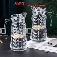 DELI YZH33 - Bình Nước Thủy Tinh Deli Pitcher Glass 1700ml | Thủy Tinh Cao Cấp