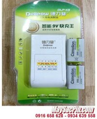 Delipow DLP-K9; Bộ sạc pin 9v DLP-K9 kèm 2 pin sạc Camelion NH-9V200ARBP1 (9v 200mAh)