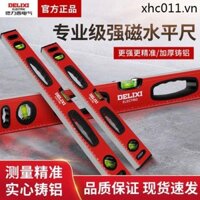 Delixi Spirit Level Thước Cân Bằng Độ Chính Xác Cao Mini Hợp Kim Nhôm Nhỏ Hộ Gia Đình Cấp Độ Từ Tính Mạnh Sốc @