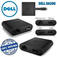 Dell Adapter – USB-C to HDMI/VGA/Ethernet/USB 3.0 (DA200) New