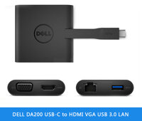 DELL DA200 USB-C to HDMI VGA USB 3.0 LAN 1000 (4 in 1)