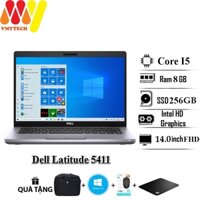 Dell Latitude 5411, Dell E5411 Core i5-8300H, Ram 8GB, SSD 256GB, 14inch FHD,Laptop xịn cấu hình cao