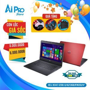 Laptop Dell N5447 - Intel® Core™ i5-4210U 1.7Ghz, 8GB RAM, 1TB HDD, Intel HD Graphics 4400, 14 inh