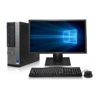 Dell Optiplex 790 SFF Desktop - Intel Core i5 3.1GHz, 4GB DDR3, New 500GB SSD, Windows 10 Pro 64-Bit, WiFi, DVDRW + New Dell Full HD 24 inch LED Mo...