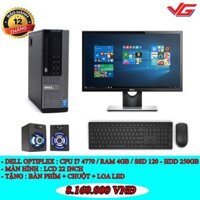 Dell Optiplex 9020 SFF Core i7-4770 / Ram 4GB / SSD 120GB - HDD 250GB / LCD 22 INCH