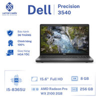 Dell Precision 3540, Core i5-8365U, RAM 8GB, SSD 256GB, Radeon Pro WX 2100, 15.6” FHD