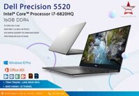 Dell Precision 5520 Core i7-6820HQ RAM 16G SSD 512G Quadro M1200M 4G LCD 4K TOUCH