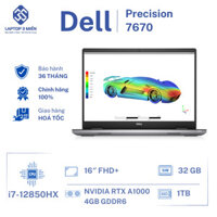 Dell Precision 7670, Core i7-12850HX,RAM 64GB DDR5, SSD 1TB M2, NVIDIA RTX A3000 12GB, 16” FHD