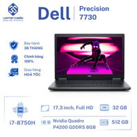 Dell Precision 7730, Xeon E-2176M, RAM 16GB, SSD 512GB, NVIDIA Quadro P4200 8GB, 17.3” FHD