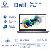 Dell Precision 7770, Core i7-12850HX, RAM 64GB, SSD 1TB, NVIDIA RTX A3000 12GB, 17.3” FHD