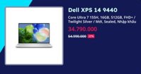 Dell XPS 14 9440 - Core Ultra 7 155H, 32GB, 1TB, 3.2K OLED Touch - Twilight Silver - Used, Nhập khẩu