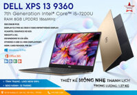 Dell XPS 9360 i5 7200u ram 8gb ssd 256gb 13.3 inch FHD