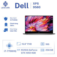 Dell XPS 9560, Core i7-7700HQ, RAM 16GB, SSD 256GB, GeForce GTX 1050, 15.6” FHD
