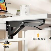 Delmer 2 CÁI Giá đỡ tấm mở rộng máy tính để bàn, Giá đỡ kệ để bàn có thể gập lại hình chữ L, Giá đỡ kệ gấp treo tường hạng nặng tiết kiệm không gian chống gỉ
