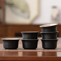 Delmer 6 Chiếc Cốc Trà, Bát Trà Retro Handmade, Món Trà Trung Quốc Chịu Nhiệt Sang Trọng Cốc Đơn Nhà