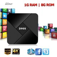 Delmer TV box Amlogic Diyomate 1GB + 8GB Thiết bị Video Máy nghe nhạc đa phương tiện D905 HDMI Android Media Player