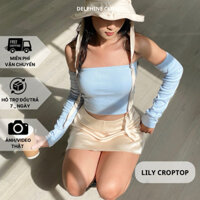 [DELPHINE] áo ống kèm tay rời | LILY CROPTOP