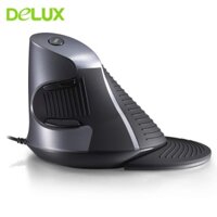Delux M618 Chuột Dọc Công Thái Học Game Thủ Máy Tính Chuột 5D 800 / 1200 / 1600 DPI USB Quang Chơi Game Chuột Có Dây Cho PC