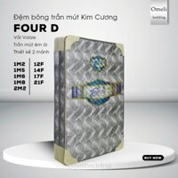 Đệm bông ép Kim Cương Four D chần mix foam gấp 2 bông xanh nano kháng khuẩn bảo hành 5 năm