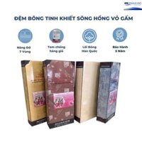 Đệm bông tinh khiết sông hồng 3 mảnh vải gấm - 120x190 - 5cm