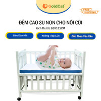 Đệm Cũi Cao Su Non Cao Cấp Cho Nôi Cũi Sơ Sinh GoldCat Kích Thước 65x110cm, Dày 5cm, Đệm Ngủ Tốt Nhất Cho Trẻ Sơ Sinh