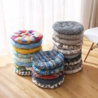 Đệm Dày Ghế Ghế Ghế Tròn Tatami Sinh Viên Dễ Thương Giáo Viên Đệm Mông Mùa Hè Vải Lanh Cotton Đệm Sàn 1NMD