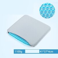 Đệm gel tổ ong lót ghế ô tô ghế văn phòng mát mẻ và thoáng khí mùa hè, lưu thông máu cushions Singapore Latex mattress - xám 41 x 37 x 4 cm